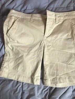 Celebrity Pink Cream Flat-Front Chino Shorts